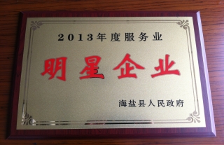 “神”祗忠勤丨公司荣获海盐县2013年度明星企业称号